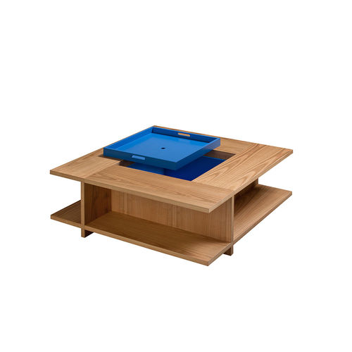 Moderner Couchtisch - Book - MORELATO - Kirschbaum / Gestell aus Kirschbaumholz / quadratisch
