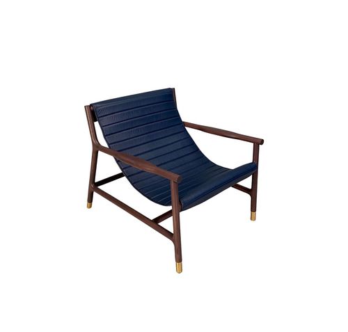 Moderner Sessel - Joyce - MORELATO - Leder / Stoff / Esche