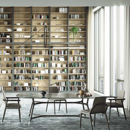 Moderner Tisch - Joyce - MORELATO - Keramik / Gestell aus Messing / Gestell aus Massivholz