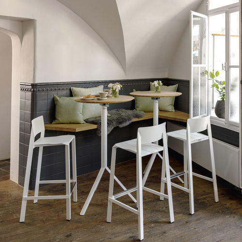 Moderner Barstuhl - FLOW - WEISHÄUPL Möbelwerkstätten GmbH - für Außenbereich / für den Innenraum / Aluminium
