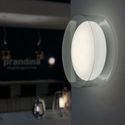 Moderne Wandleuchte - DIVER - PRANDINA - für Außenbereich / geblasenes Glas / rund