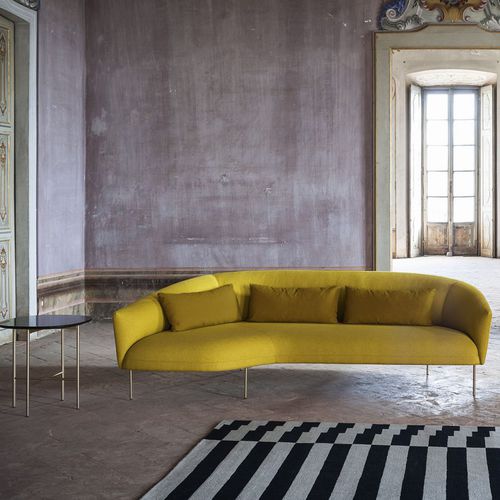 Modernes Sofa - ROMA - Tacchini - Stoff / gelb