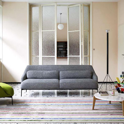 Modernes Sofa - LIMA - Tacchini - Stoff / anthrazitfarben / Zweisitzer
