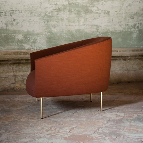 Moderner Sessel - ROMA - Tacchini - Stoff / braun