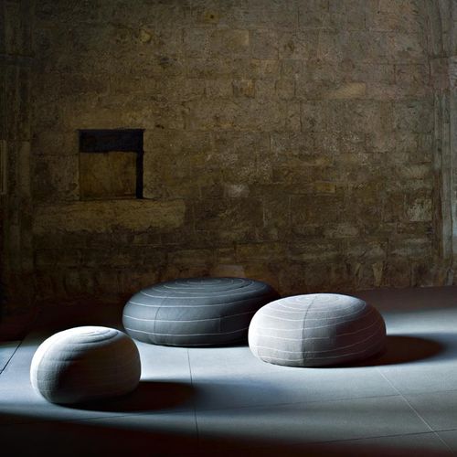 Modernes Sitzkissen - SPIN - Tacchini - Stoff / rund