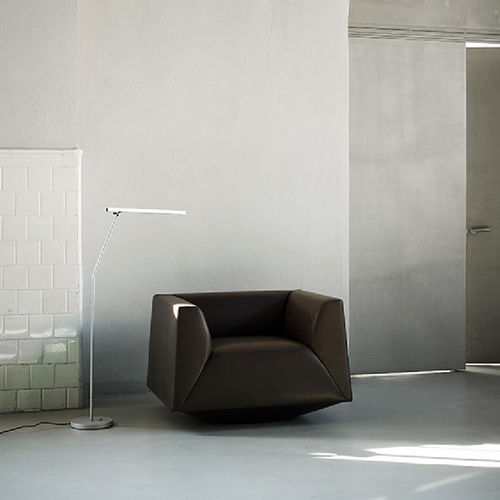 Moderner Sessel - CRYSTAL - Tacchini - Stoff / grau / orange