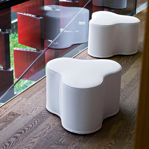 Modernes Sitzkissen - TRIFOGLIO - Tacchini - Stoff / weiß