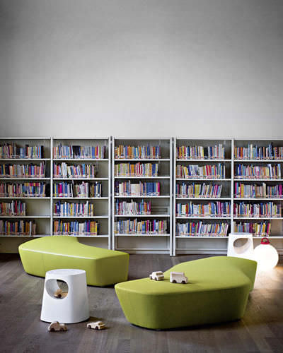 Modulsofa - POLAR - Tacchini - modern / Leder / weiß