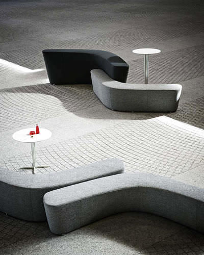 Modulare Polsterbank - POLAR PERCH - Tacchini - modern / Stoff / mit Rückenlehne