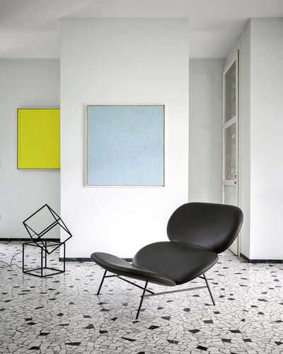 Moderne Liege - KELLY L - Tacchini - Stoff / schwarz