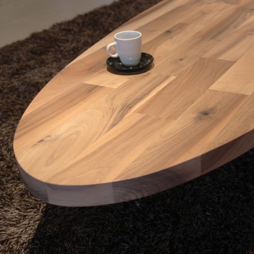 Moderner Couchtisch - JELLE - Pilat & Pilat - Holz / oval / rund