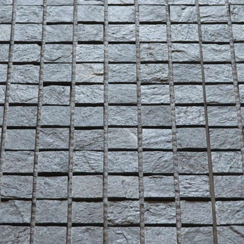 Schiefer-Mosaikfliese - SILVER GREY - Artesia S.r.l - texturiert / für den Innenraum / für Außenbereich