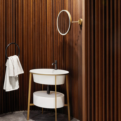 Wandmontierter Spiegel für Badezimmer - ARCADIA - PLUTO - BRUSHED