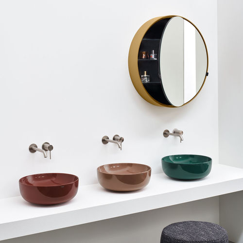 Aufsatzwaschbecken - ERA SMALL - CORALLO  NINFEA  SMERALDO - Ceramica Cielo - Keramik / rund / ohne Öffnung