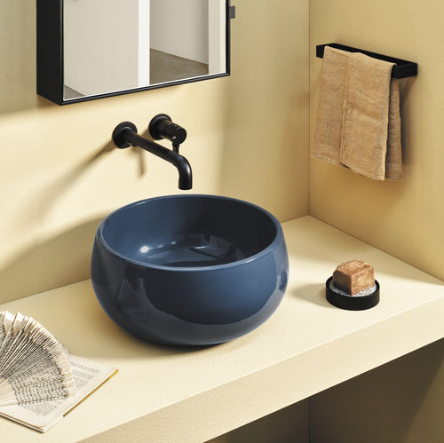Aufsatzwaschbecken - TINO - OLTREMARE - Ceramica Cielo - Keramik / rund / ohne Öffnung