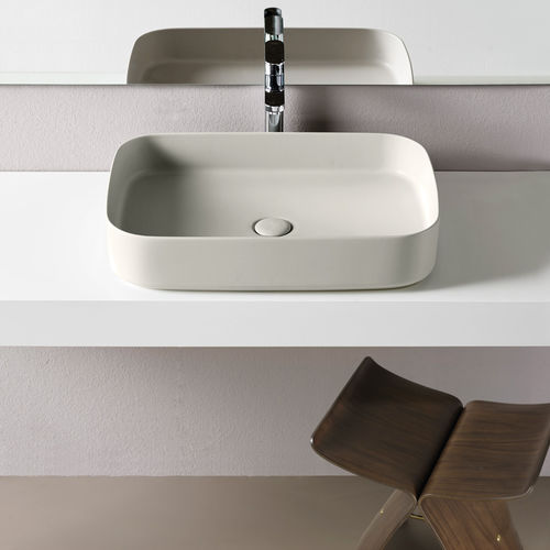 Aufsatzwaschbecken - SHUI COMFORT - BRINA - Ceramica Cielo - Keramik / rechteckig / ohne Öffnung