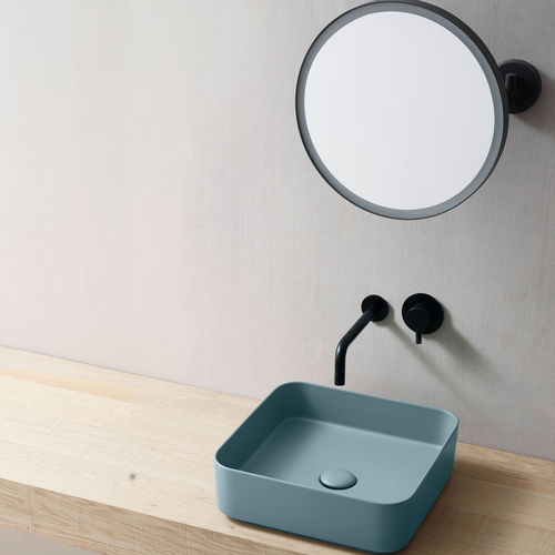 Aufsatzwaschbecken - SHUI COMFORT - POLVERE - Ceramica Cielo - Keramik / quadratisch / ohne Öffnung