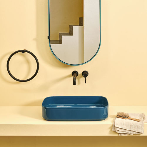 Aufsatzwaschbecken - SHUI COMFORT - OLTREMARE - Ceramica Cielo - Keramik / rechteckig / ohne Öffnung