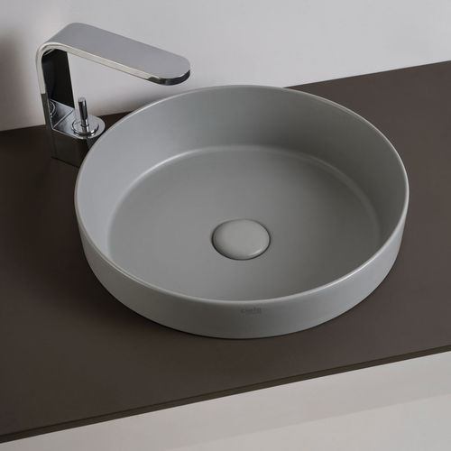 Halbeinbauwaschbecken - ENJOY - BRINA - Ceramica Cielo - Keramik / rund / ohne Öffnung