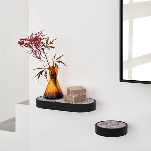 Wandmontiertes Regal - ACCESSORI - MATT BLACK  AZUL NOCHE - Ceramica Cielo - modern / Edelstahl / für Badezimmer