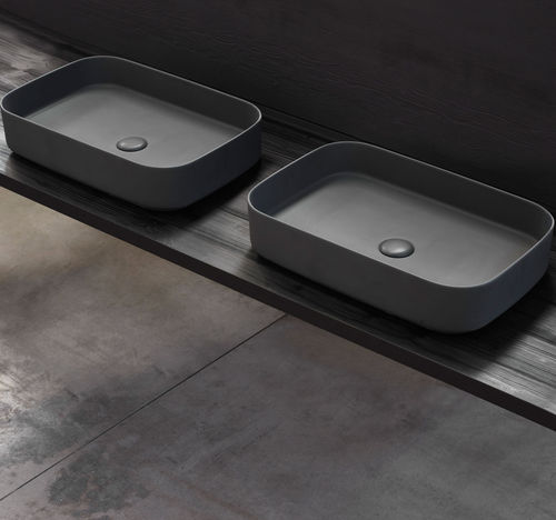 Aufsatzwaschbecken - SHUI COMFORT - BRINA - Ceramica Cielo - Keramik / doppelt / rechteckig