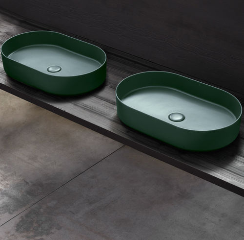 Aufsatzwaschbecken - SHUI COMFORT - MUSCHIO - Ceramica Cielo - Keramik / doppelt / oval