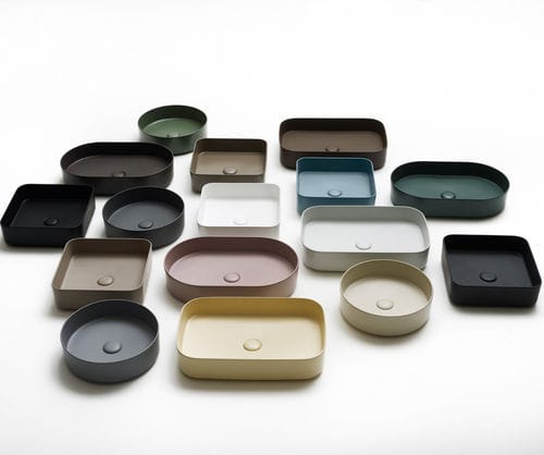 Aufsatzwaschbecken - SHUI COMFORT - LE TERRE DI CIELO - Ceramica Cielo - Keramik / Mehrfach / rechteckig