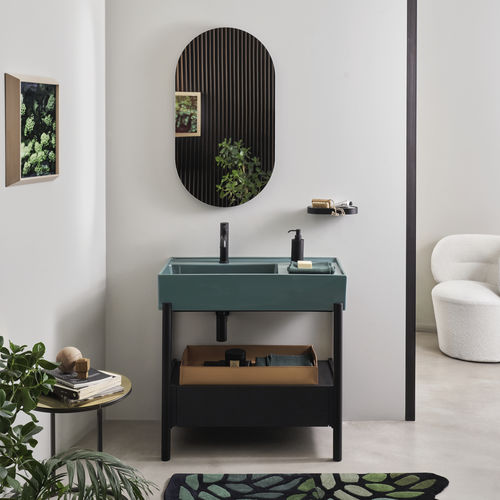 Freistehender Waschtisch-Unterschrank - PLINIO DESIGN ANDREA PARISIO - GIUSEPPE PEZZANO - Ceramica Cielo - Holz / Keramik / Metall