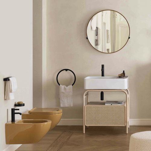 Freistehender Waschtisch-Unterschrank - Marcel - Ceramica Cielo - Esche / Keramik / modern