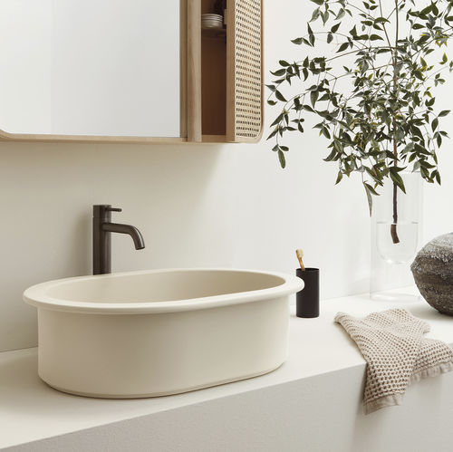 Aufsatzwaschbecken - CATINO 55 - LINO - Ceramica Cielo - Keramik / oval / ohne Öffnung