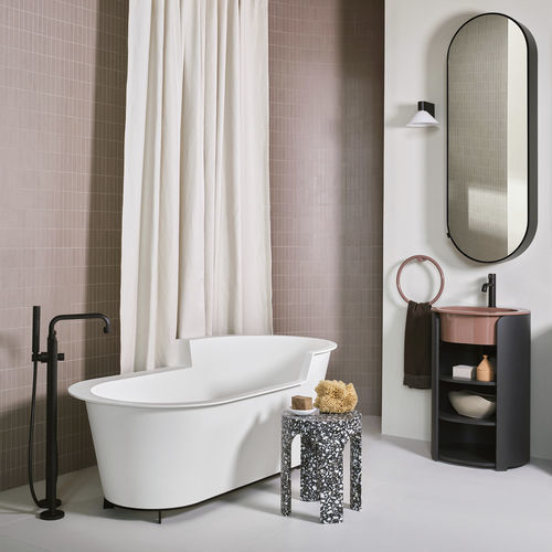 Ovale Badewanne - OFELIA - Ceramica Cielo - freistehend / für Wohnungen / Mineralwerkstoff