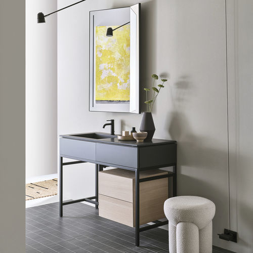 Freistehender Waschtisch-Unterschrank - Milano - Ceramica Cielo - Holz / Keramik / aus lackiertem Stahl