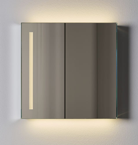 Wandmontierter Spiegel - Luc - Ceramica Cielo - modern / quadratisch / braun