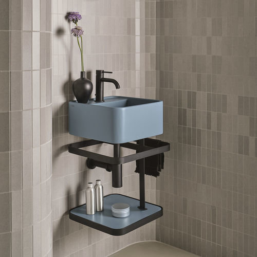 Wandhängender Waschtisch-Unterschrank - LES PETITES - POLVERE - Ceramica Cielo - Keramik / Stahl / modern