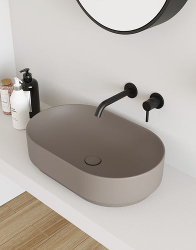 Aufsatzwaschbecken - MARE - MRLAO - ARENARIA - Ceramica Cielo - Keramik / oval / ohne Öffnung