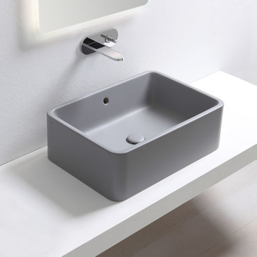 Aufsatzwaschbecken - Shui comfort - Brina - Ceramica Cielo - Keramik / rechteckig / ohne Öffnung