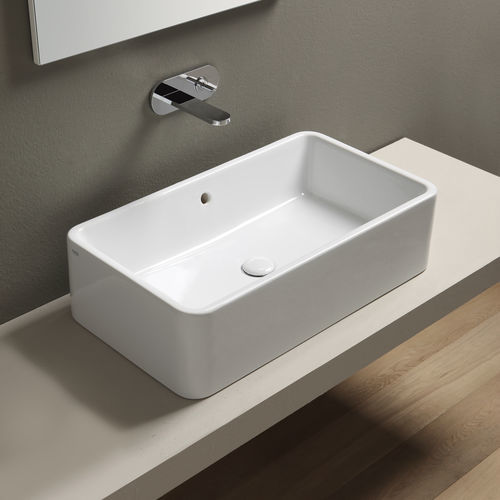 Aufsatzwaschbecken - Shui Comfort, Talco - Ceramica Cielo - Keramik / rechteckig / ohne Öffnung