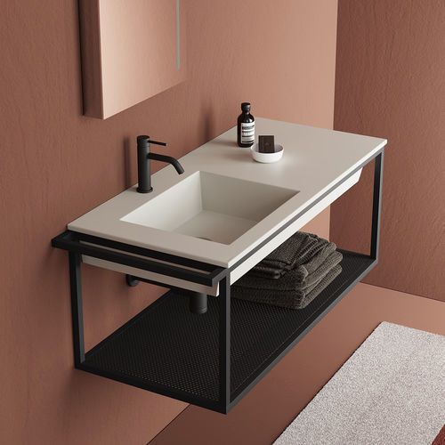Wand-Waschbecken - Era 100 - Ceramica Cielo - Keramik / Metall / rechteckig