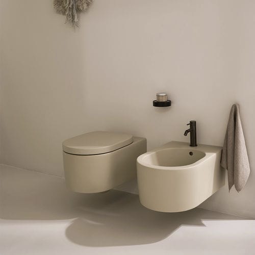 Wandhängendes WC - Otis 362 - Ceramica Cielo - Keramik / oval / beige