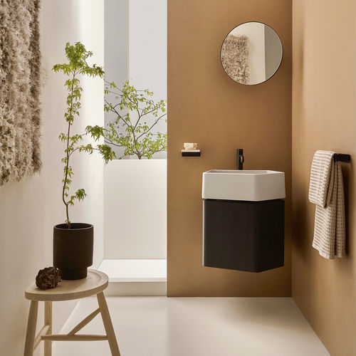 Wandmontierter Waschtisch-Unterschrank - Kanto 370 - Ceramica Cielo - Holz / modern / mit Tür