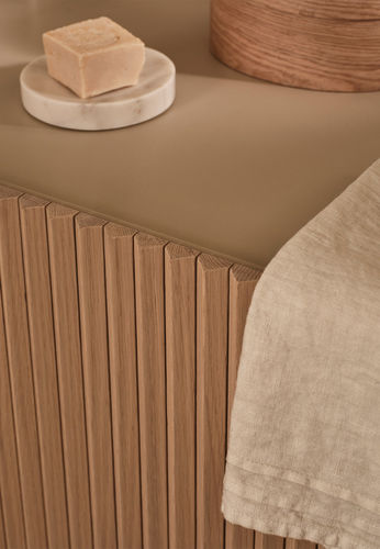 Doppelter Waschtisch-Unterschrank - DELFO PIANO 375 - Ceramica Cielo - wandmontiert / Holz / Metall