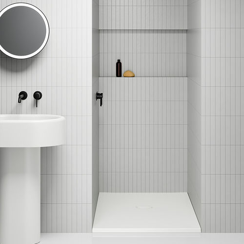 Extraflache Duschwanne - INFINITO NEW - H3 - Ceramica Cielo - Keramik / maßgefertigt / weiß