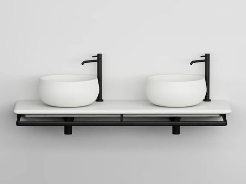 Wandmontiertes Regal - TESEO 140 - Ceramica Cielo - modern / Keramik / für Badezimmer