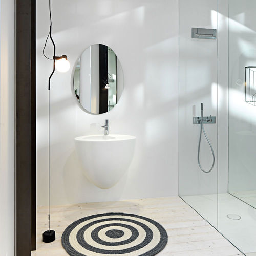 Wand-Waschbecken - LE GIARE - TALCO - Ceramica Cielo - Keramik / mit verstellbarem Spiegel / oval