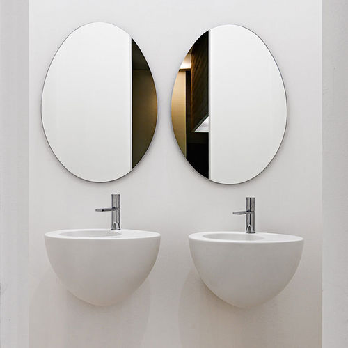 Wand-Waschbecken - LE GIARE - TALCO - Ceramica Cielo - Keramik / mit verstellbarem Spiegel / oval