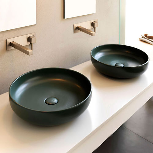 Aufsatzwaschbecken - SHUI - MUSCHIO - Ceramica Cielo - Keramik / mit verstellbarem Spiegel / rund