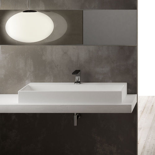 Aufsatzwaschbecken - SMILE - TALCO - Ceramica Cielo - Keramik / mit verstellbarem Spiegel / rechteckig