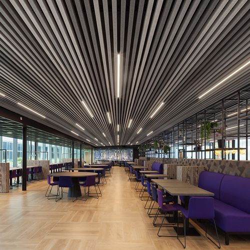 Abgehängte Decke / 100% recycelbar - TEXTILE - Hunter Douglas