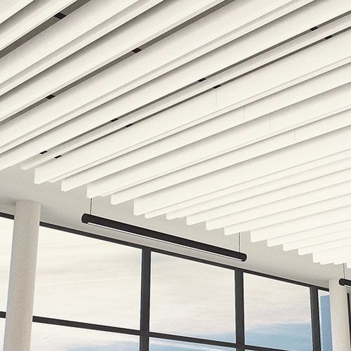 Stahl-Akustikbaffel - Luxalon® Tavola™ Levels - Hunter Douglas Architectural - Aluminium / für Deckenmontage / rechteckig