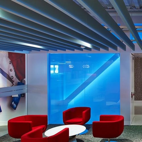 Aluminium-Akustikbaffel - Luxalon® Sedes - Hunter Douglas Architectural - deckenmontiert / rechteckig / Dekor